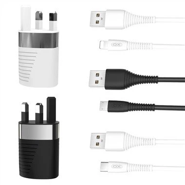 2.4A 2USB-poort UK snellader met USB-kabelpak